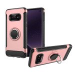 Wholesale Galaxy S10e 360 Rotating Ring Stand Hybrid Case with Metal Plate (Rose Gold)